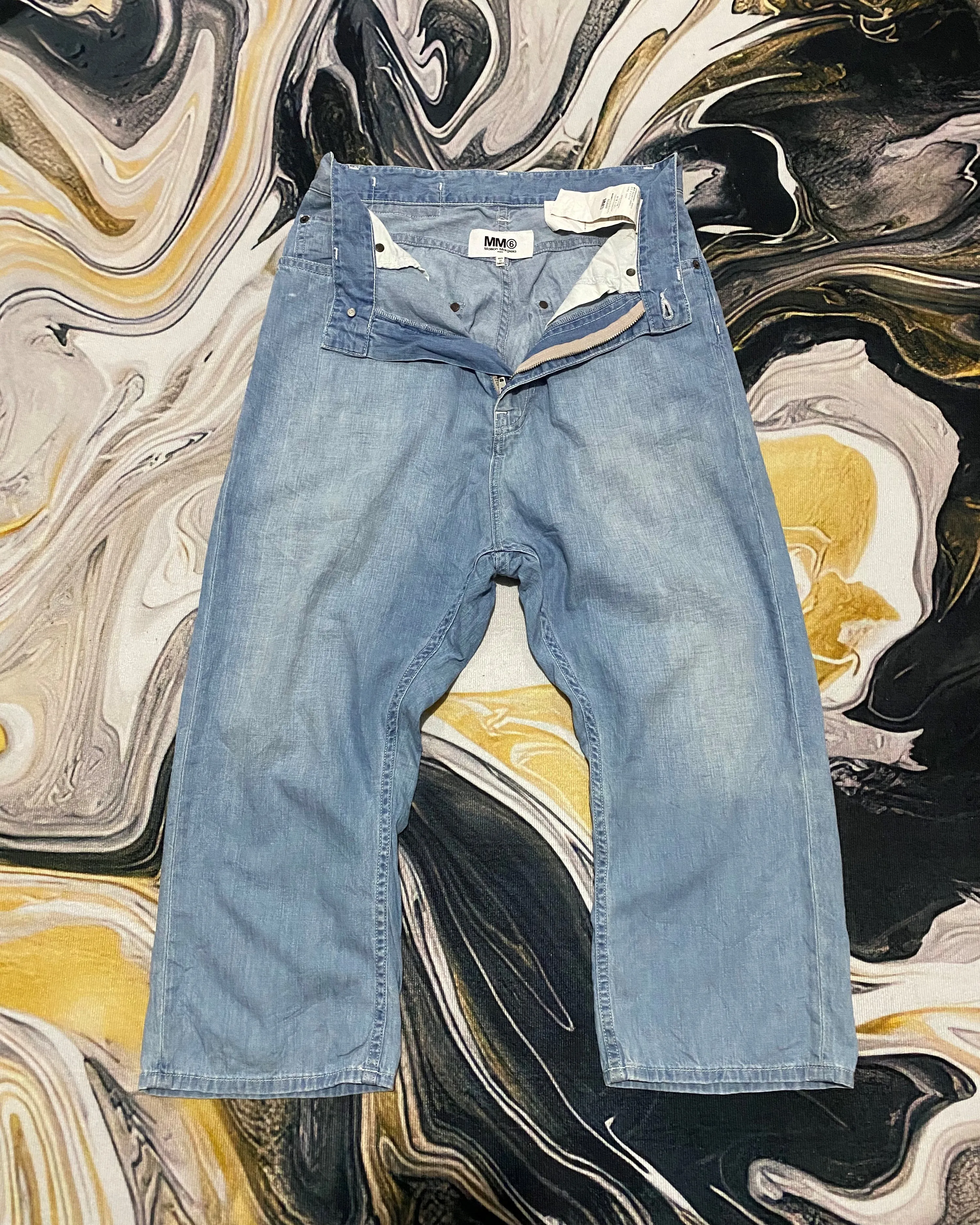 Cropped Denim Pants