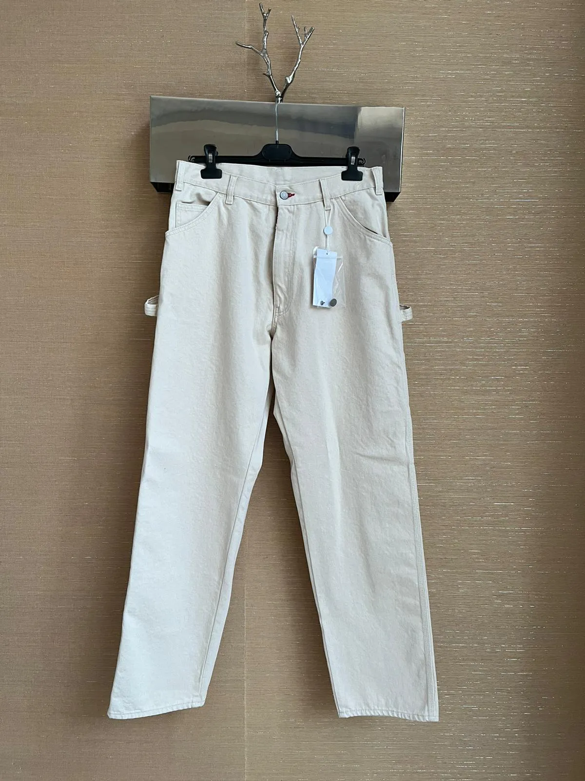Cargo Denim in Ivory Color