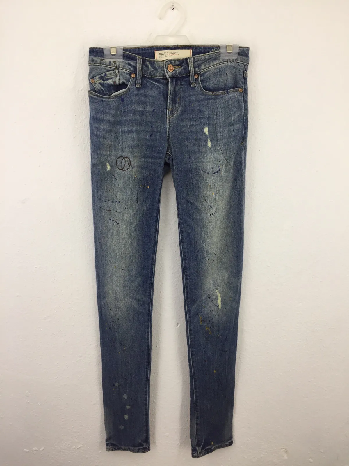 Marc Jacobs Denim Rolled Slim Paintjob Design
