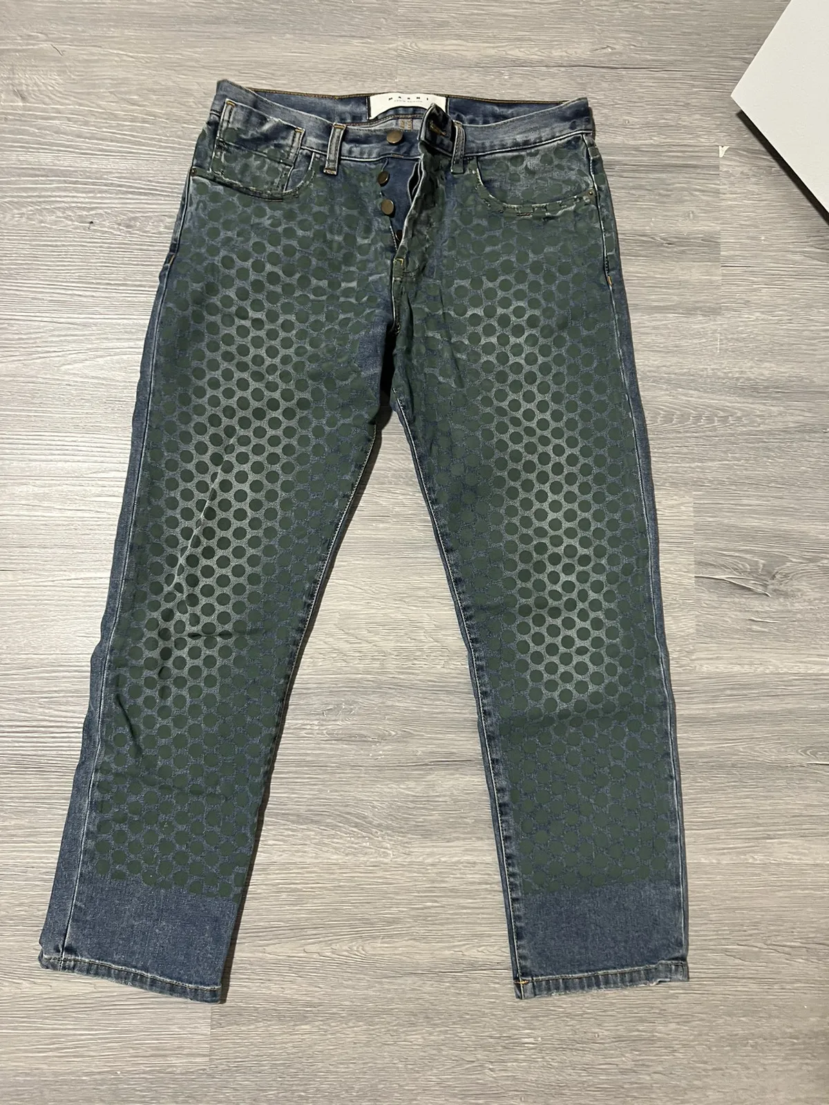 MARNI GREEN PRINT DENIM