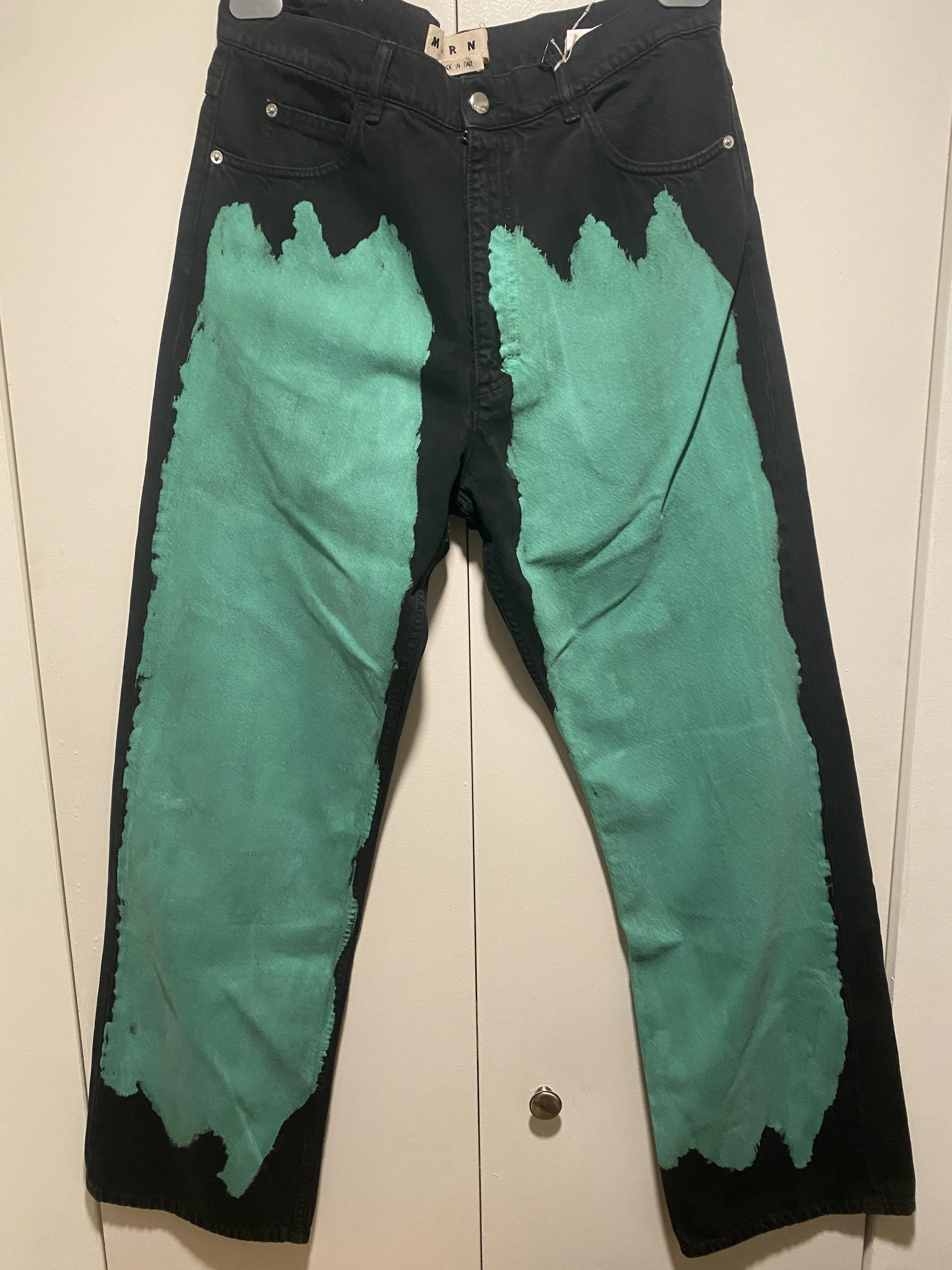 Marni Bleach Dyed Straight Leg Jeans size 34
