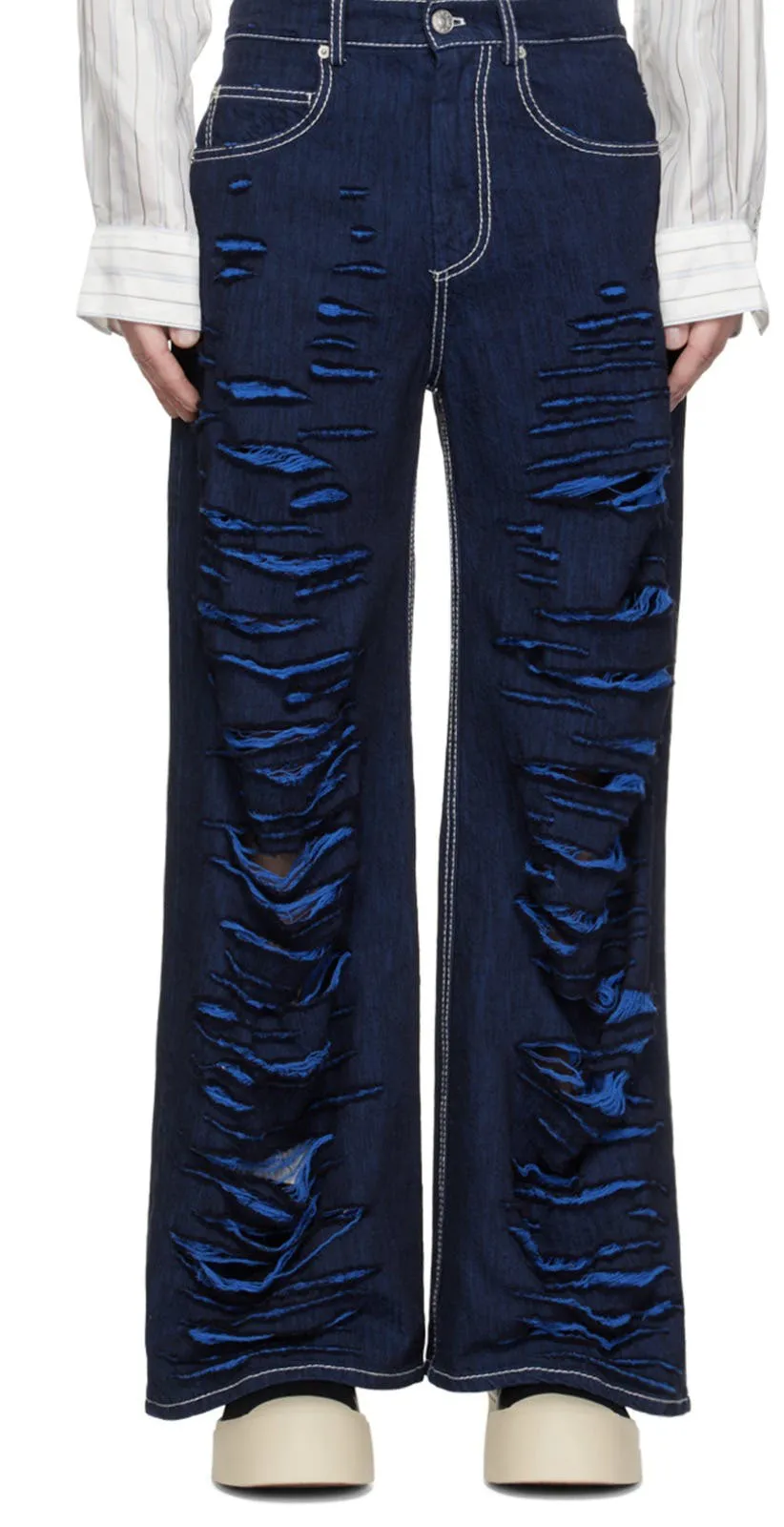 Marni Blue Cut Out Jeans
