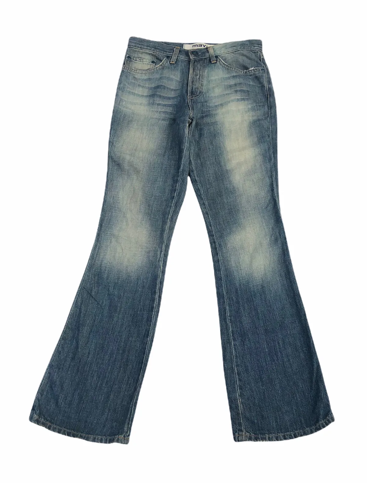 Japanase Mavi Faded Flare Jeans