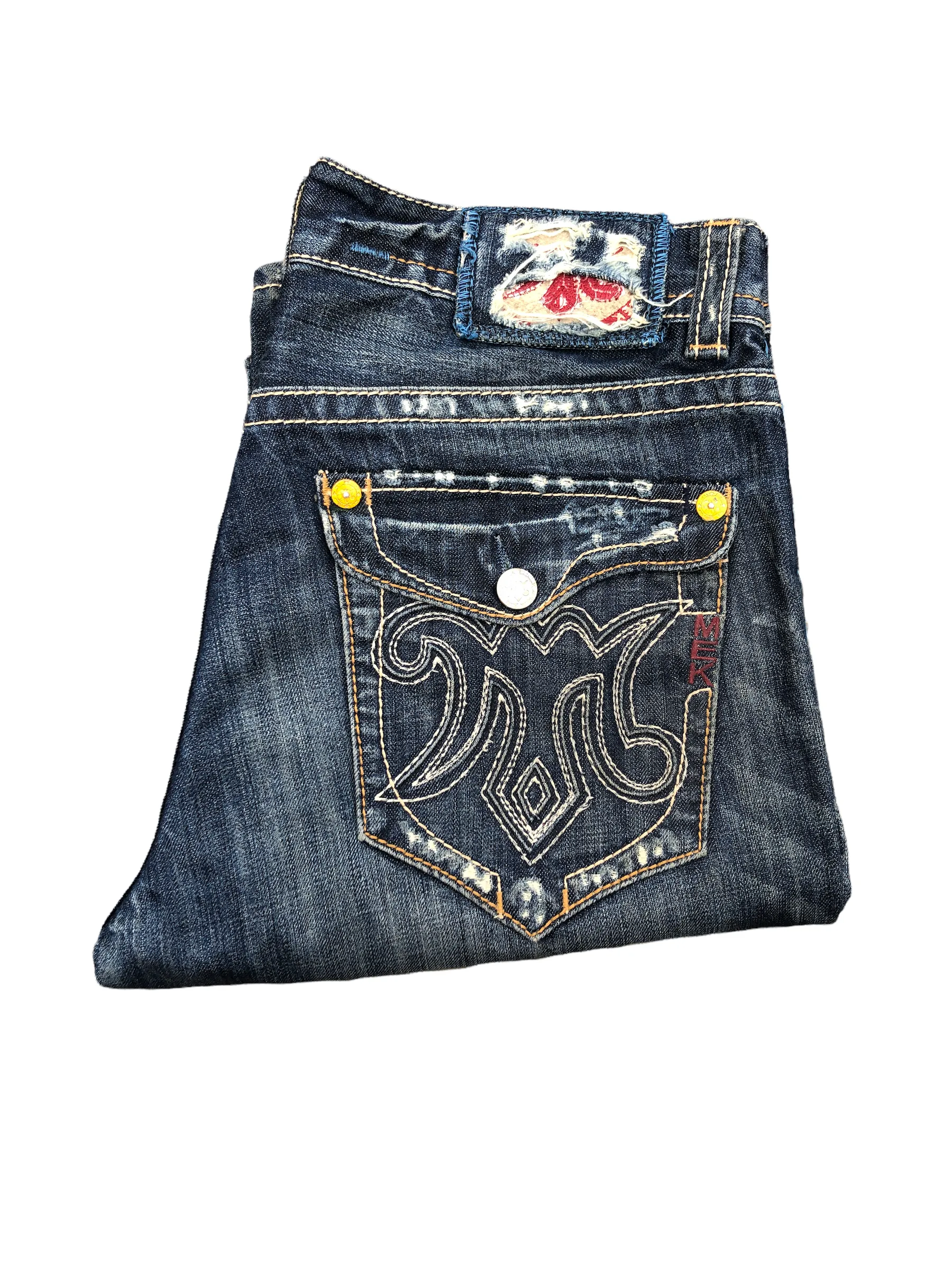 Vintage Mek Denim Embroidered Jeans Size 34 OAXACA