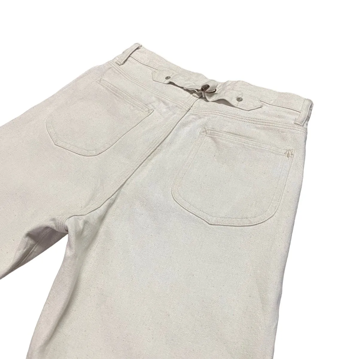 Nigel Cabourn Buckle Back Cream Denim Selvedge Jeans