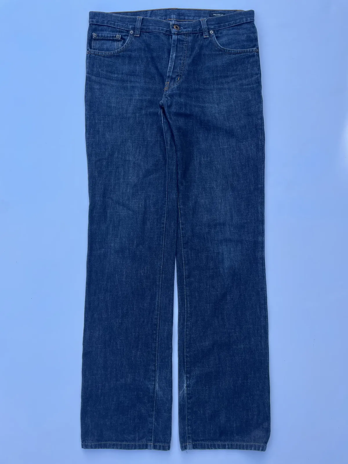 2000s Miu Miu Low Waist Straight Leg Jeans