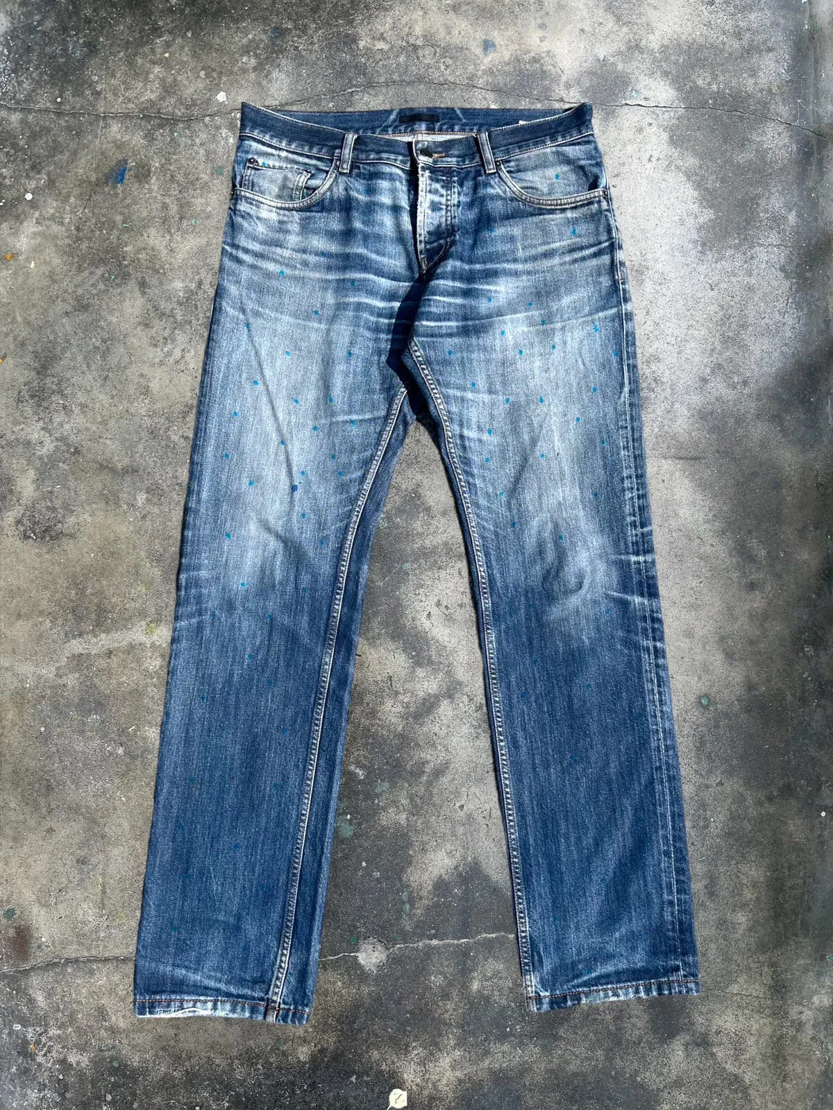 Prada Painter Jeans Tapered Fit Vintage Y2K 00s 33 Faded