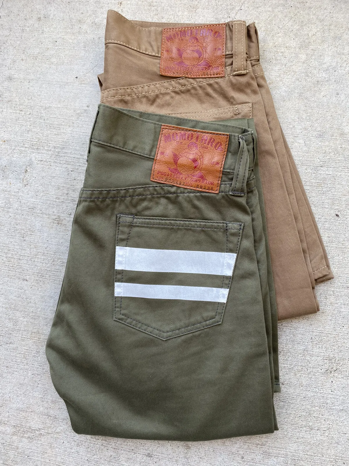 Momotaro 0302SP Selvedge Chino Slim Tapered (Olive Drab)