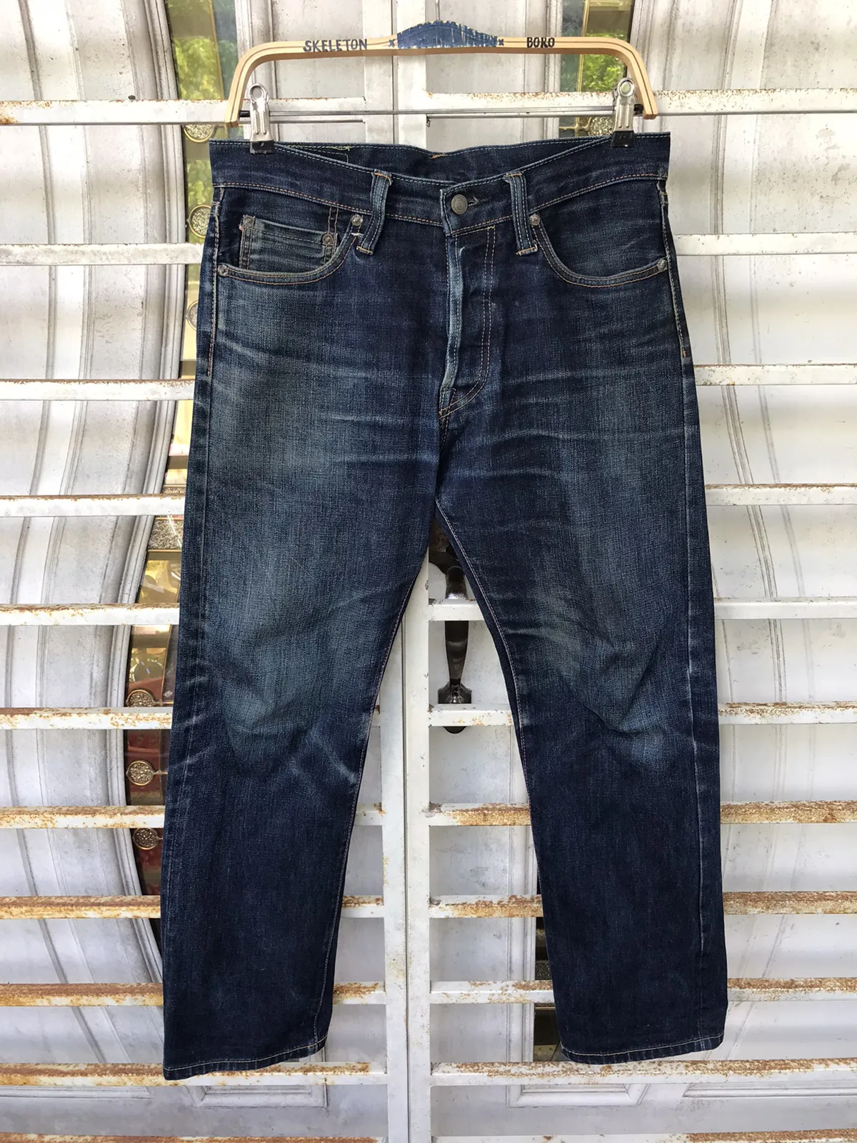 MOMOTARO Heavyweight Japanese Pink Selvedge Biker Denim