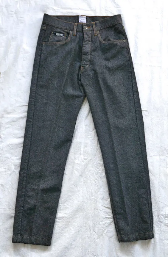 Vintage Moschino-Charcoal Gray Wool Jeans