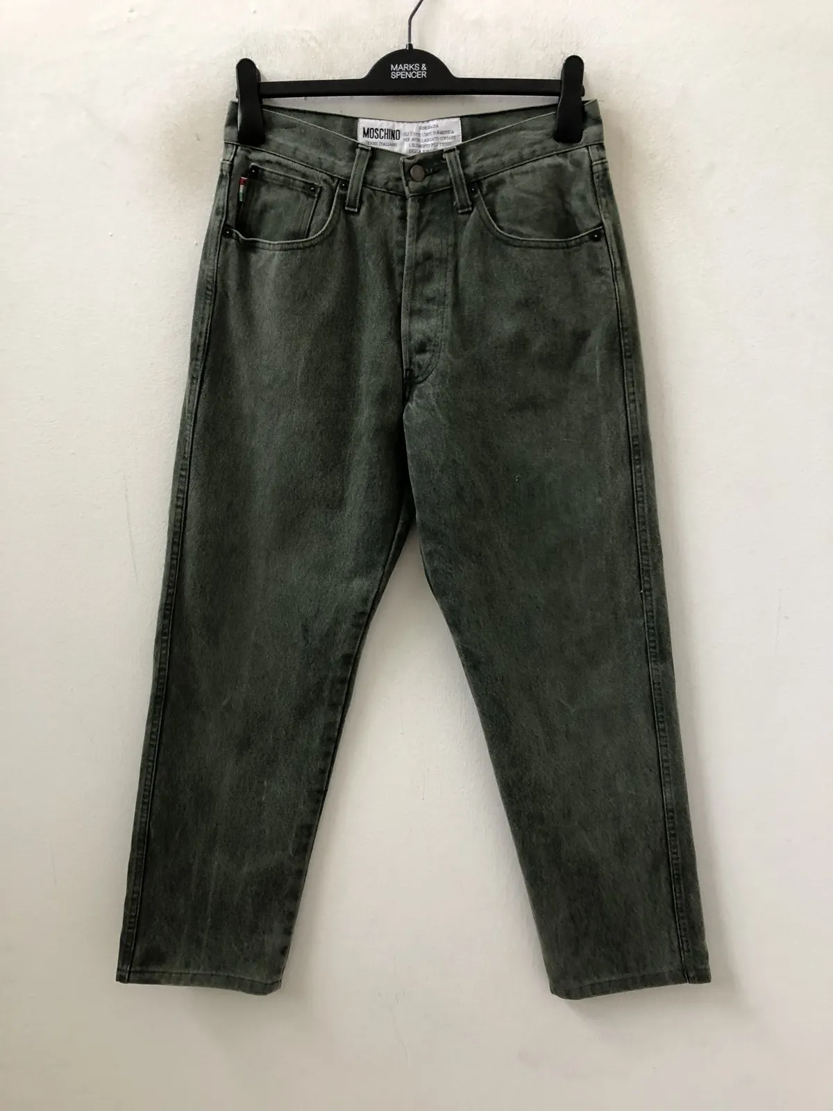 Archive Piece Moschino Made in Italy Greenish Denim Jeans