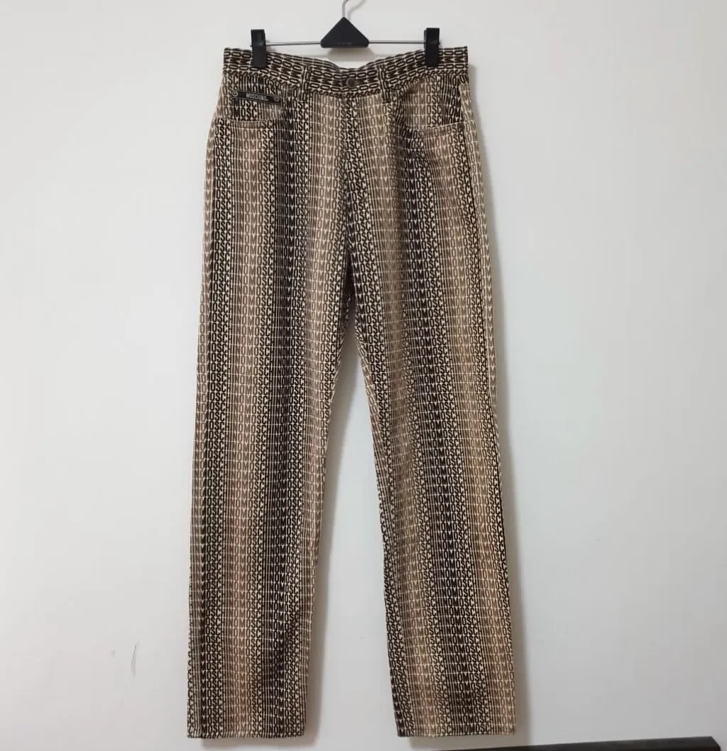 Vintage Moschino logo denim pants
