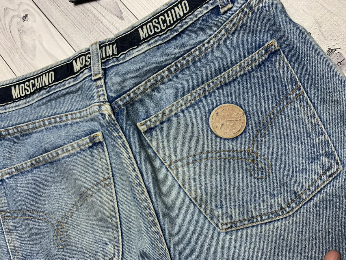 Moschino jeans denim size 30 rare striped