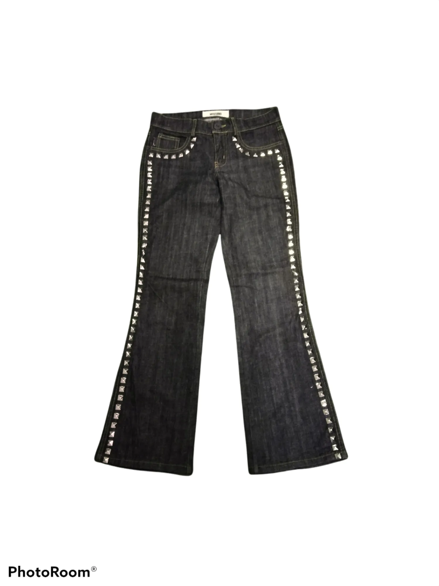 GRAIL🔥OG FLARED MOSCHINO STUDDED FLARE MADE IN ITALY