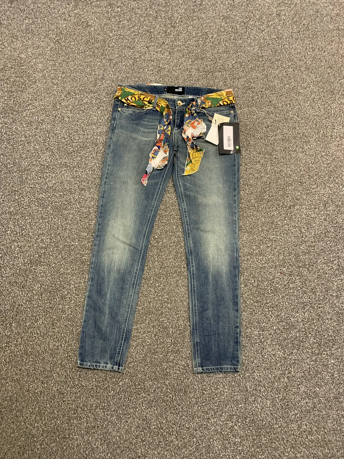 Love Moschino Shawl Denim Pants with Tags