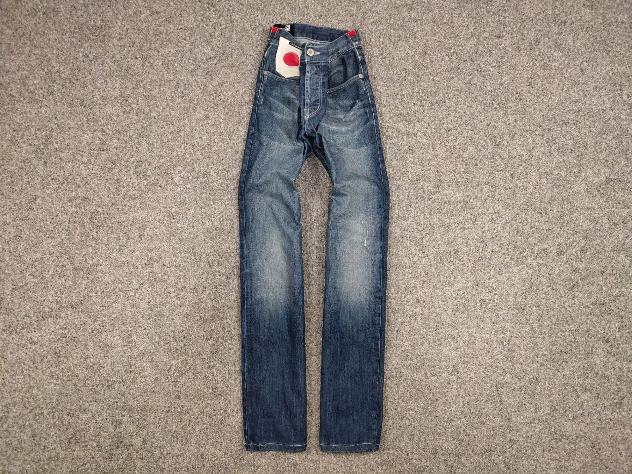 Love Moschino Italy Designer Japan Logo Faded Denim Jeans