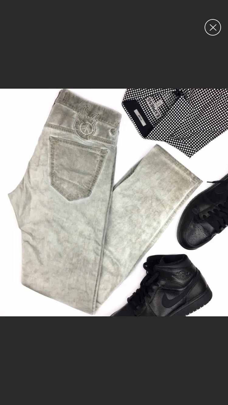 Love Moschino Gray Acid Wash Jeans