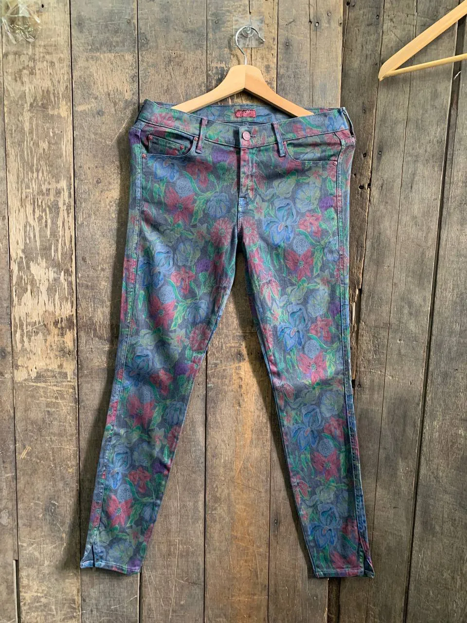 Mother full floral denim