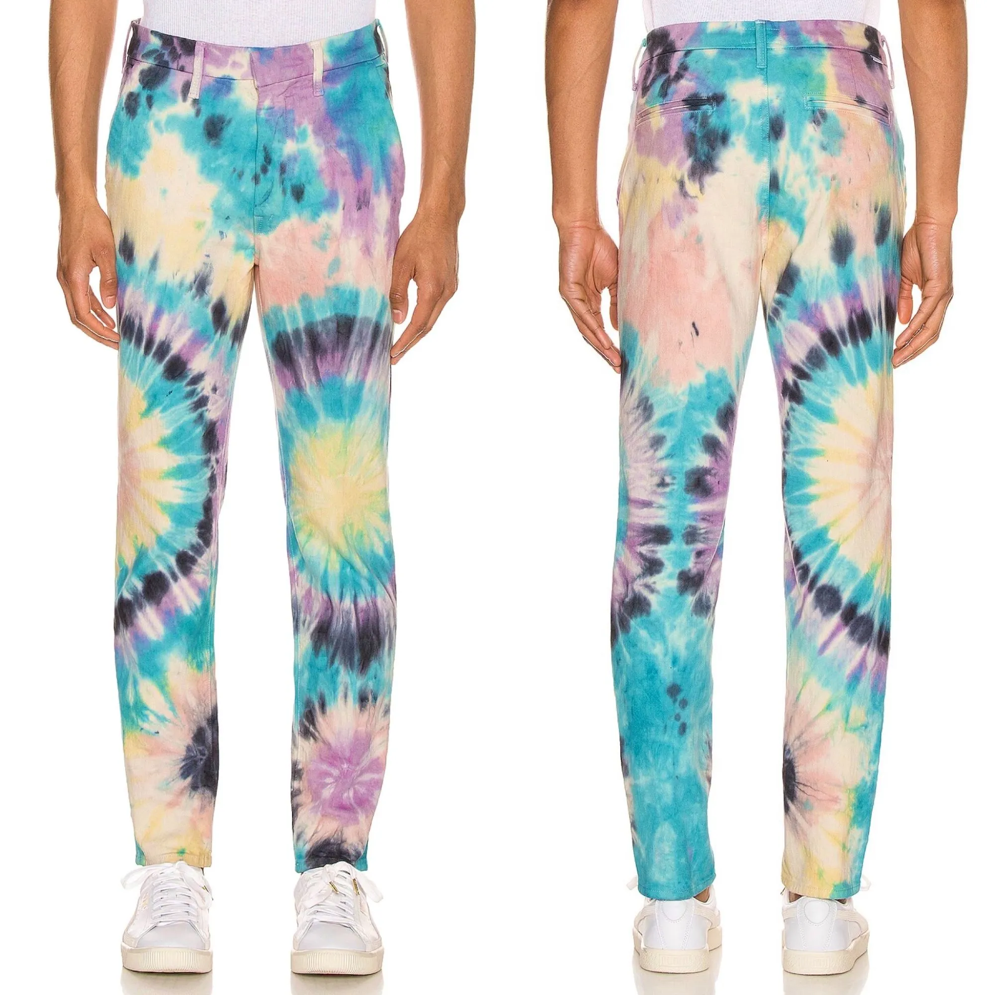 MOTHER NWT Denim The Shaker Prep Paint Spill Tie Dye Jeans
