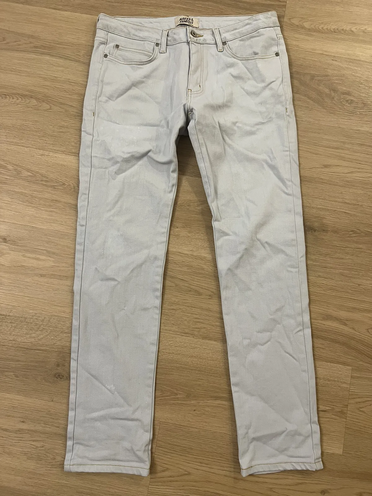Naked & Famous Powder Blue Power Stretch Super Guy