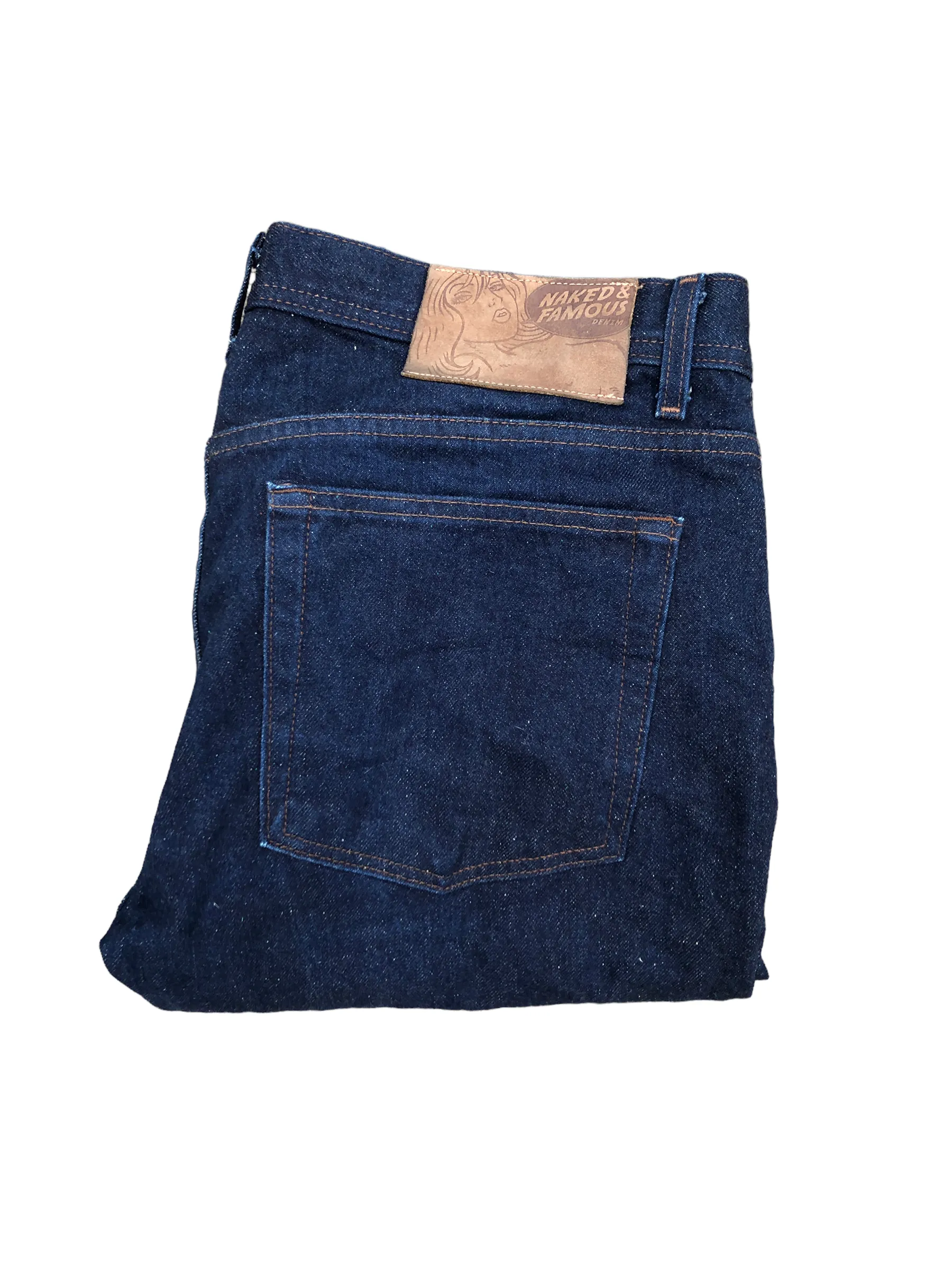 Naked & Famous Jeans Size 36 Wool Blend Moss Selvedge Blue