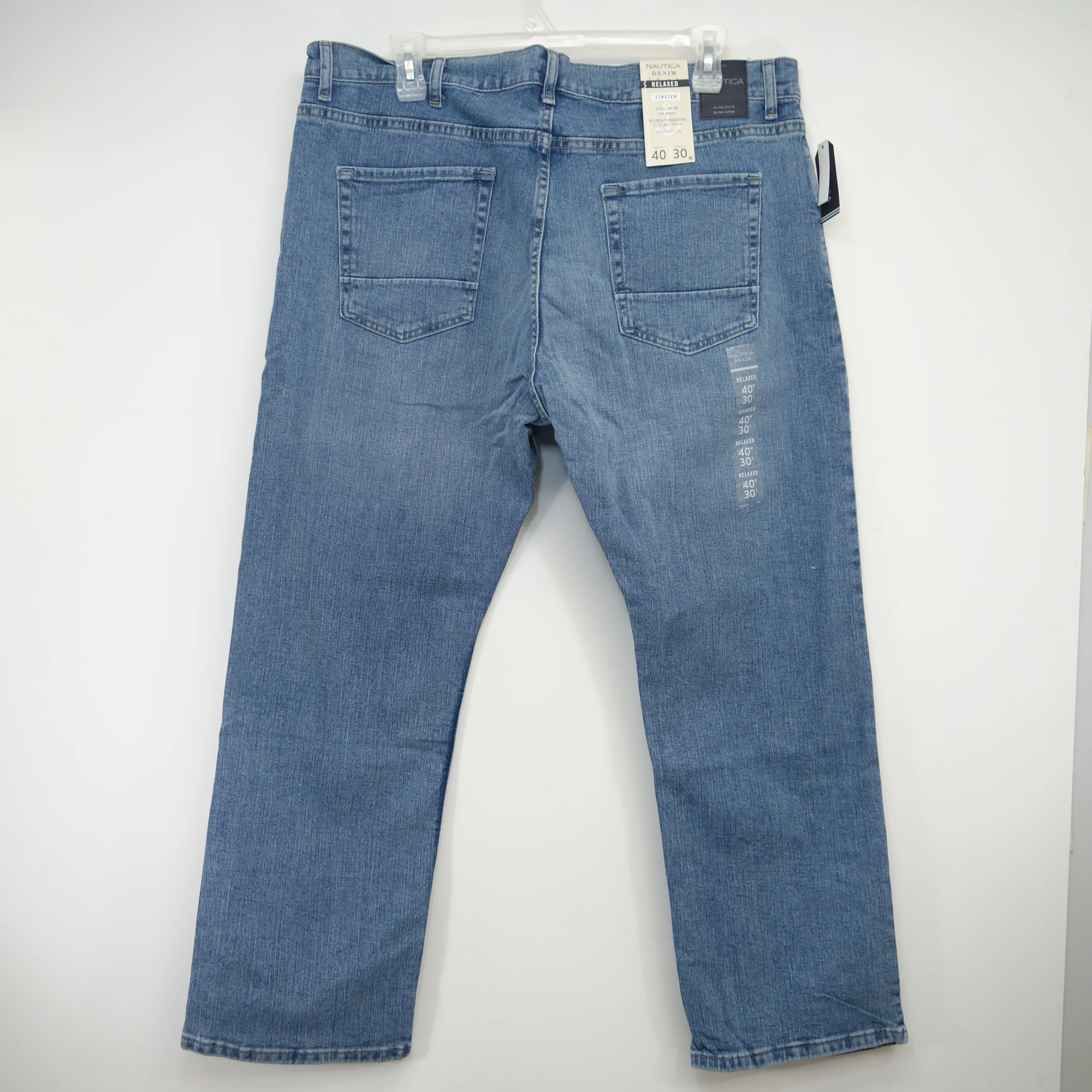 Skate Medium Blue Relaxed Straight Fit Denim Jeans 40 x 30