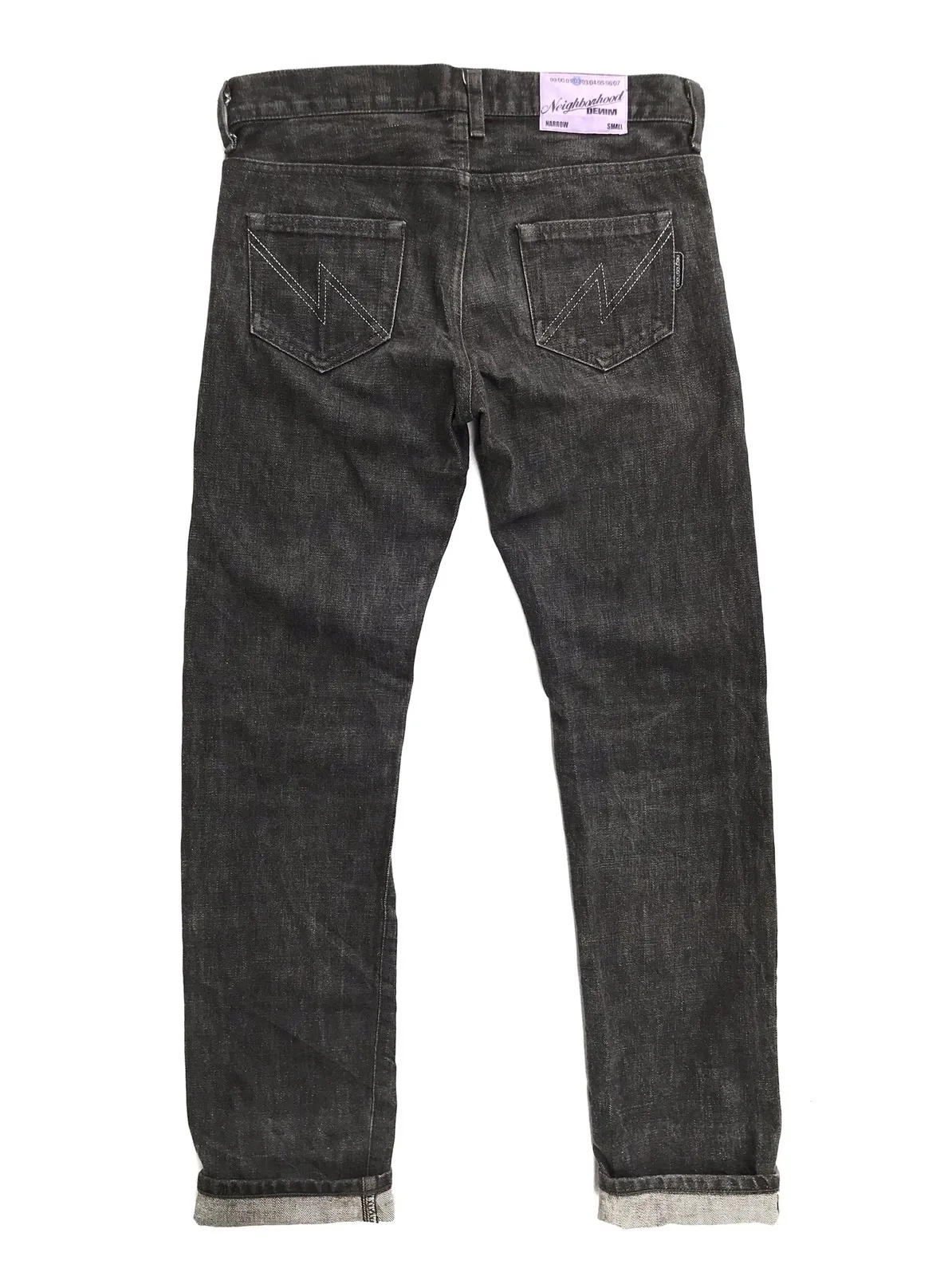 Neighborhood Denim Narrow 02 Black Distressed Selvedge Jean