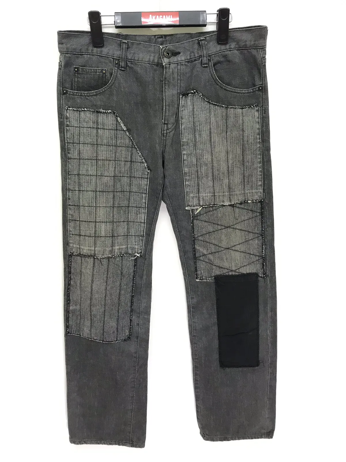☢Rare 2002 Neighborhood Denim Pant Patchwork Quilted Slim