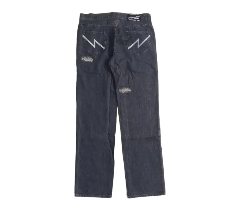 Neighborhood Y2K 2002 Ripped denim grey jeans