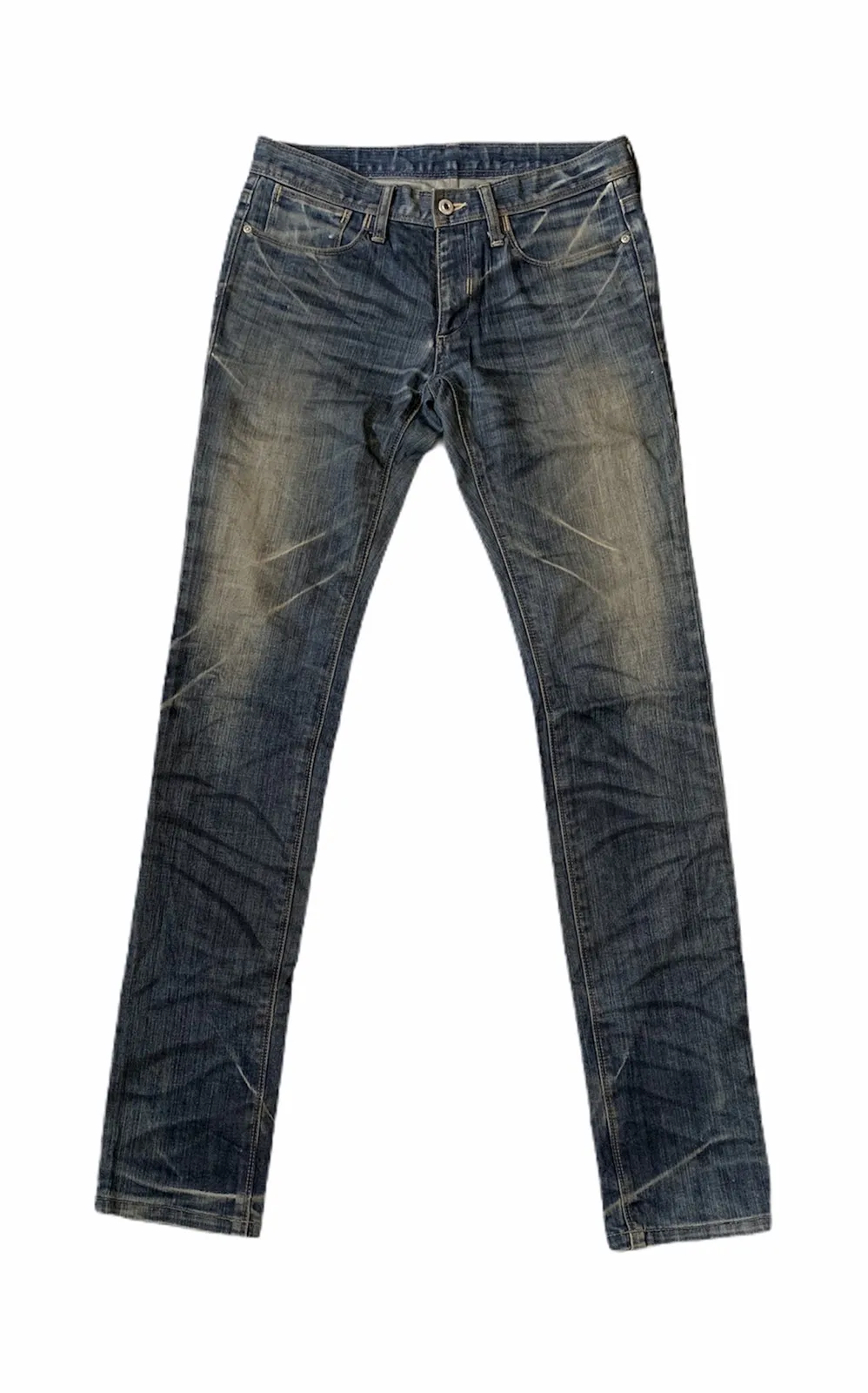 Black Barrett by Neil Barret skinny distressed comb jeans