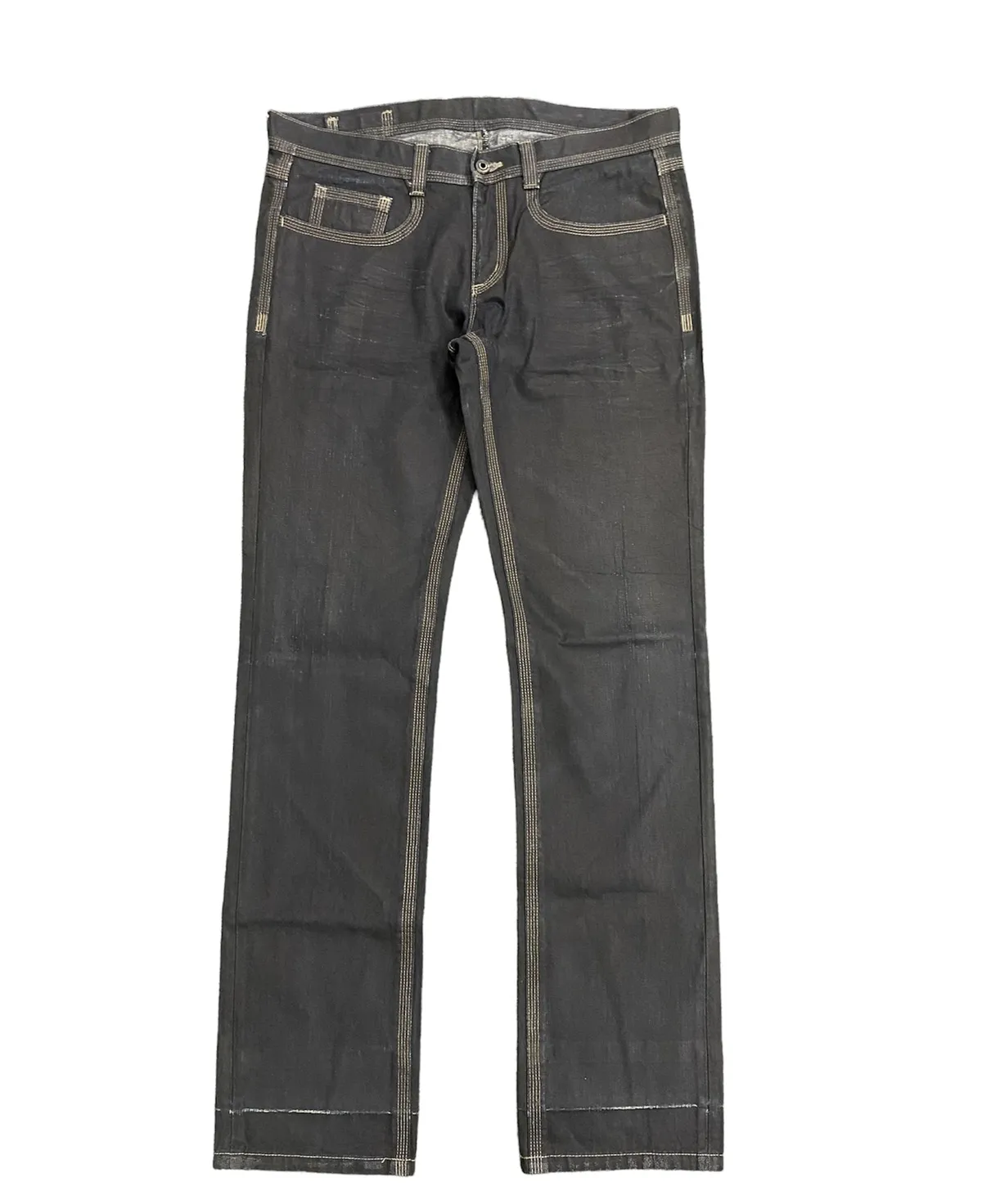 Black Barret by Neil Barret Waxed Denim