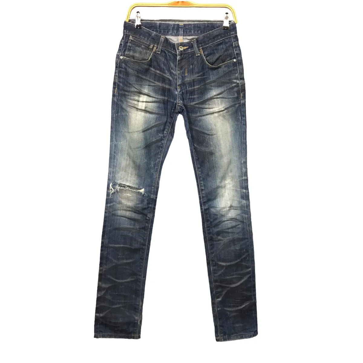 Neil Barrett Punk Distressed Denim pant