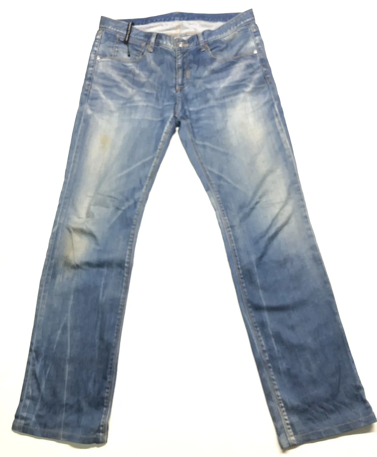 BLACK BARRET BY NEIL BARRET DISSTRESSED DENIM