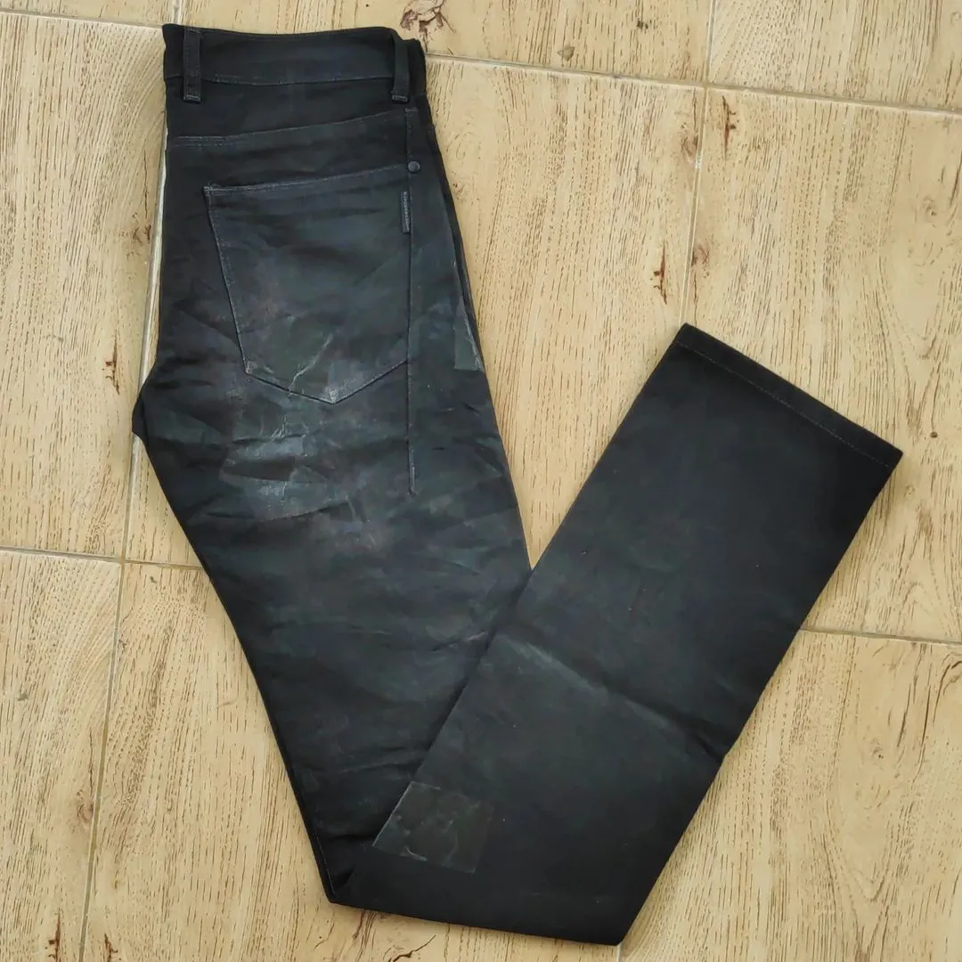 Black Barret by Neil Barret Distressed Denim Tape