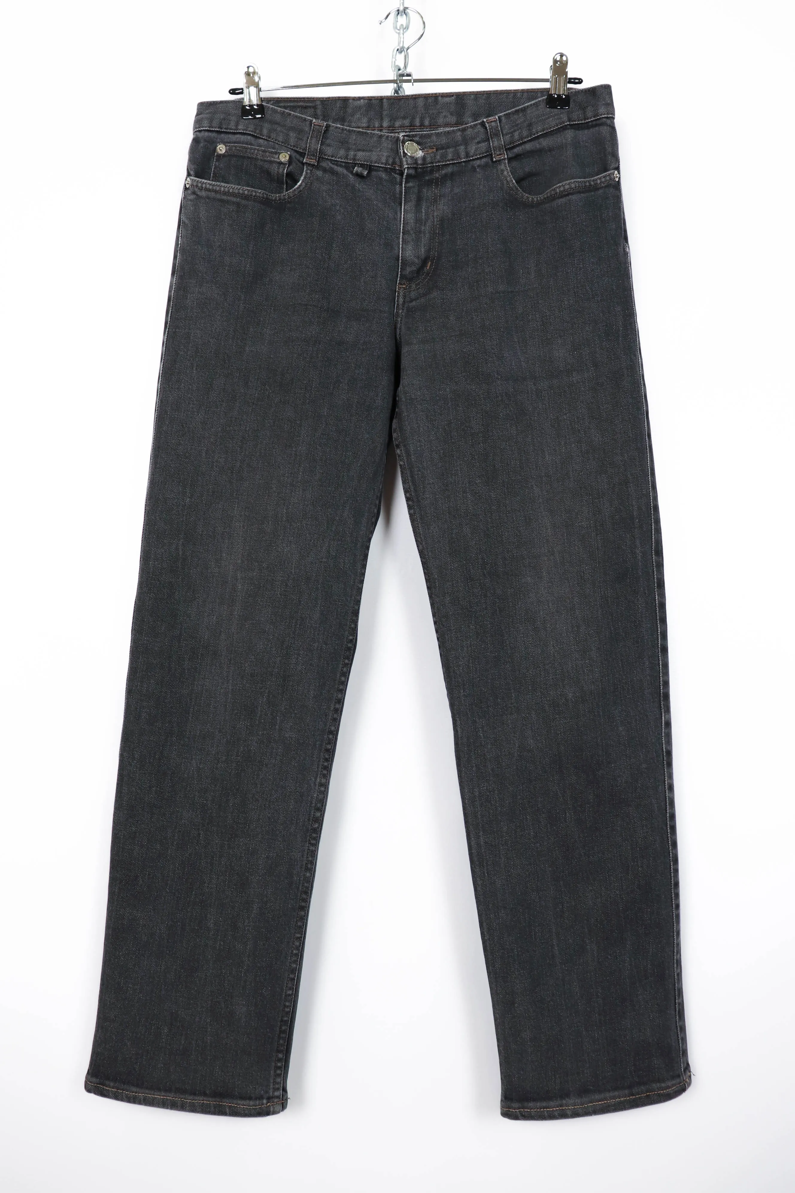 Neil Barrett 8841 Grey Cropped Denim Stretch Jeans Pants
