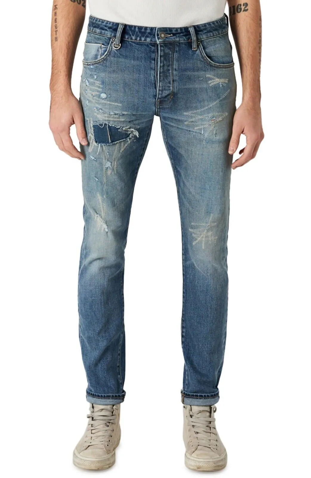 Men’s Lou Slim Lifetime Selvedge Distressed Jean 33x32