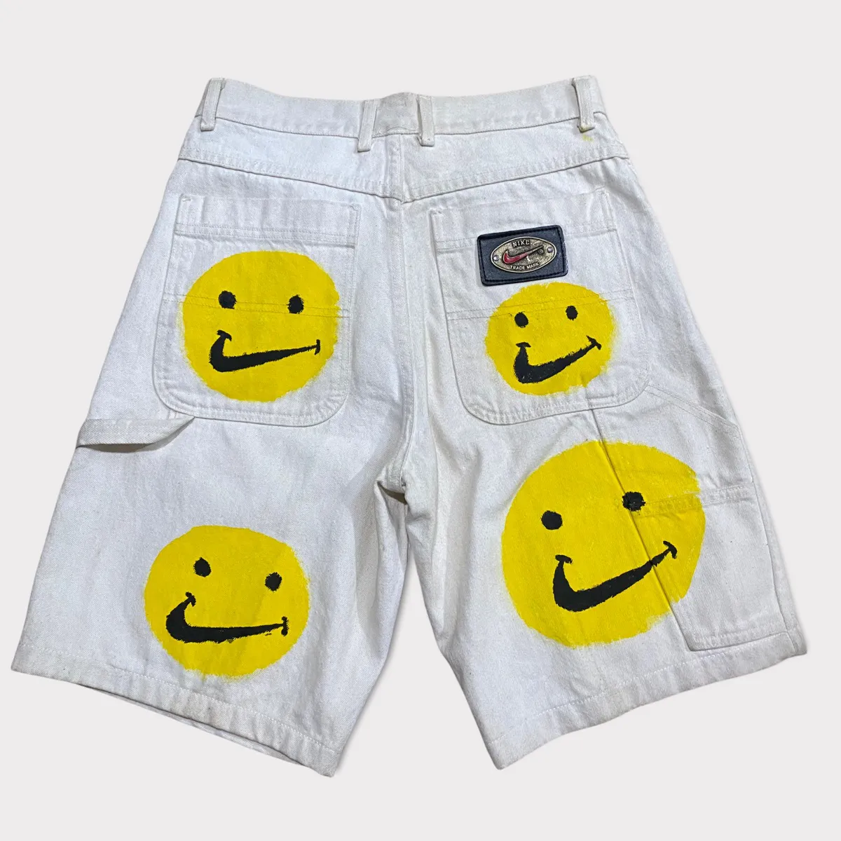 Vintage Nike Swoosh Custom Made Smiley Nirvana Inspired