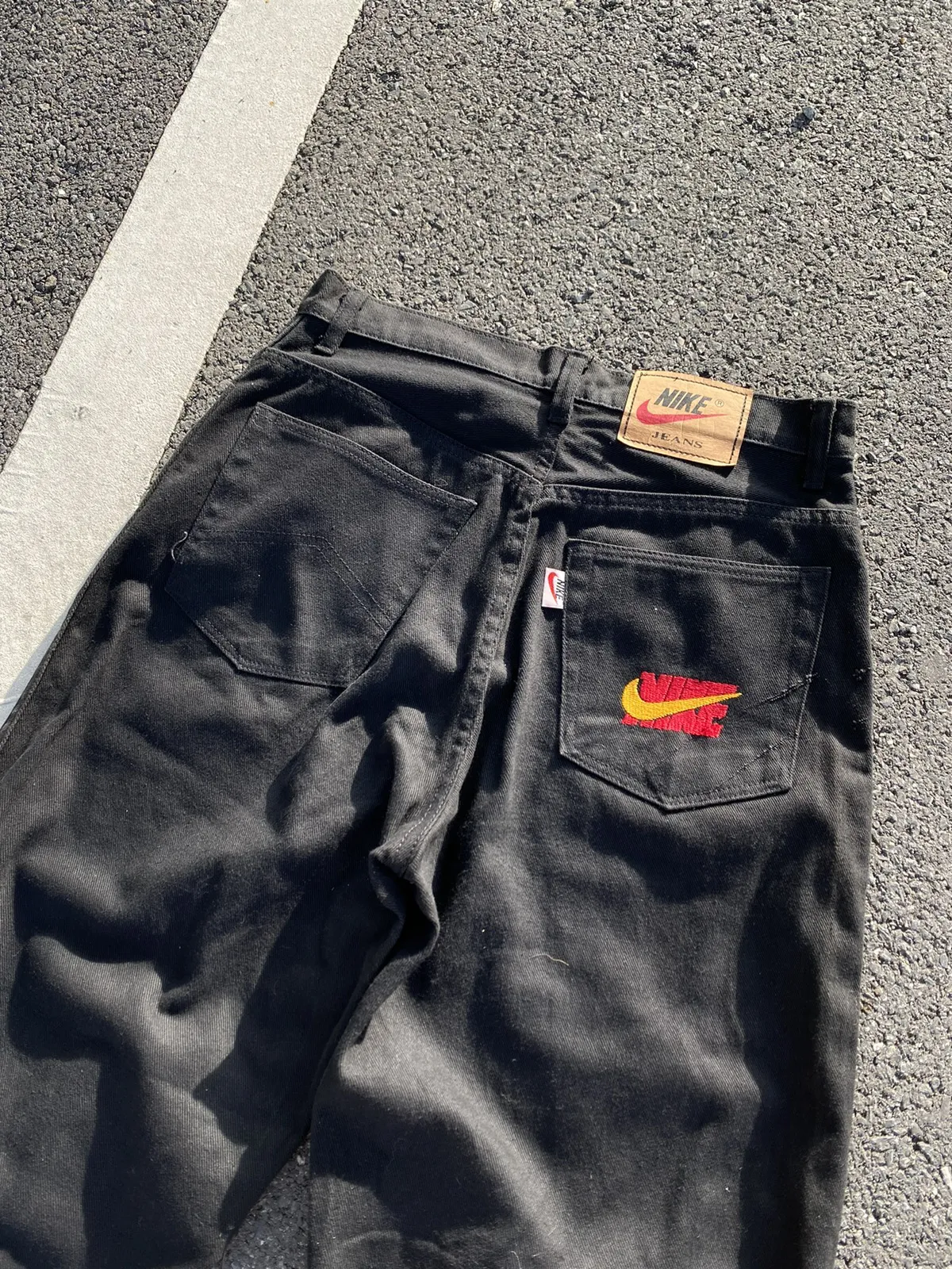 Rare Vintage Nike Spell Out Denim Pants