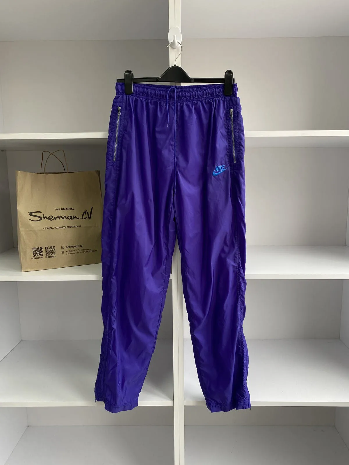 Vintage 80s Nike Windbreaker Track Pants Men’s Medium