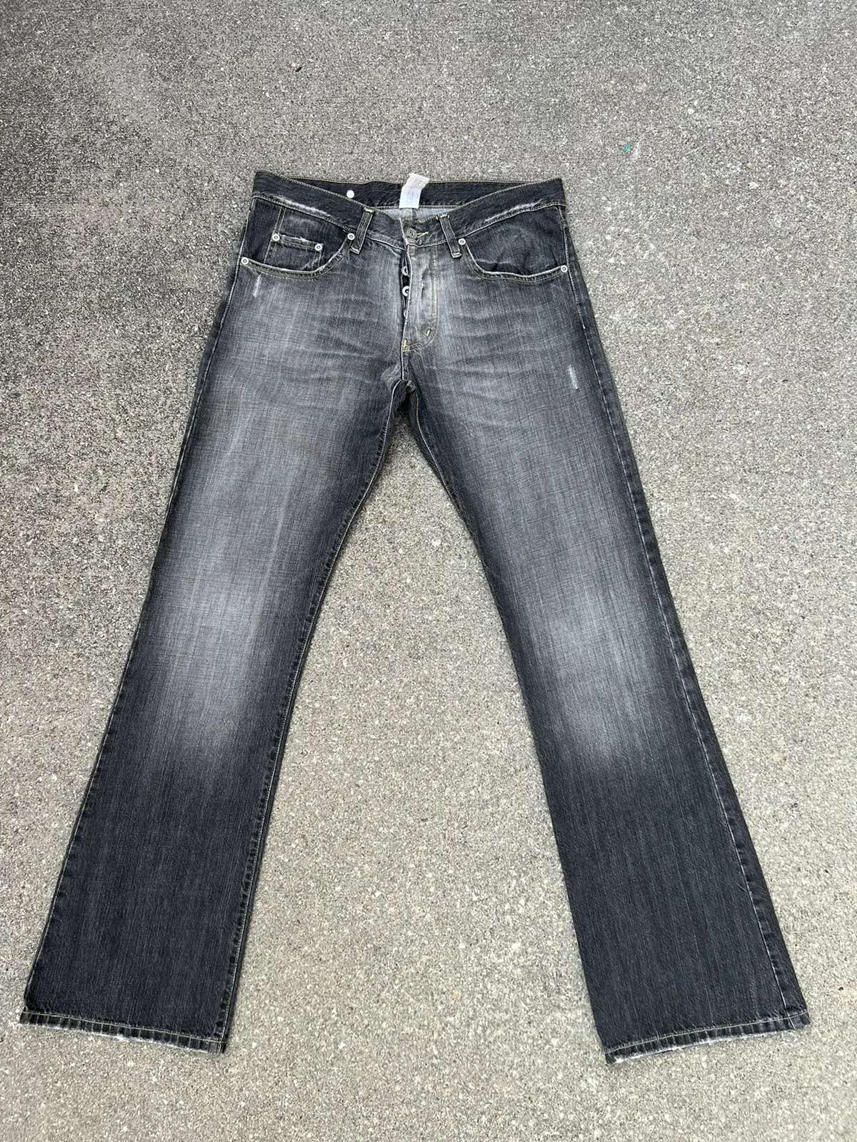 Vintage Nobody Australia Fade Black Denim Flare Jeans