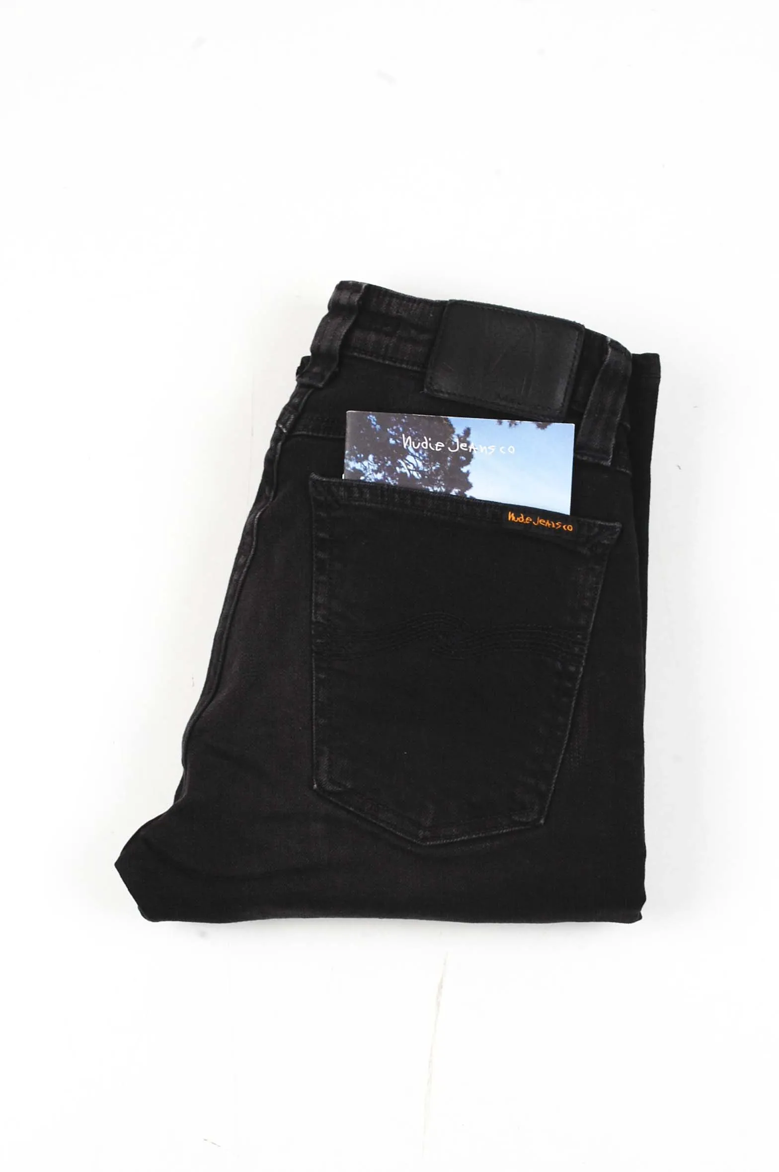 37932 Nudie Jeans Skinny Lin Used Black Men Jeans size 26/34