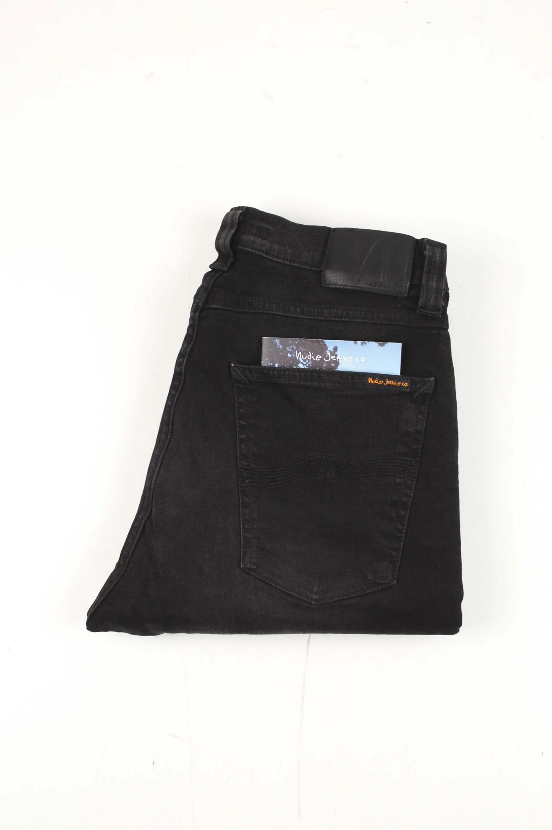 37935 Nudie Jeans Pipe Led Usedn Black Men Jeans size 26/30