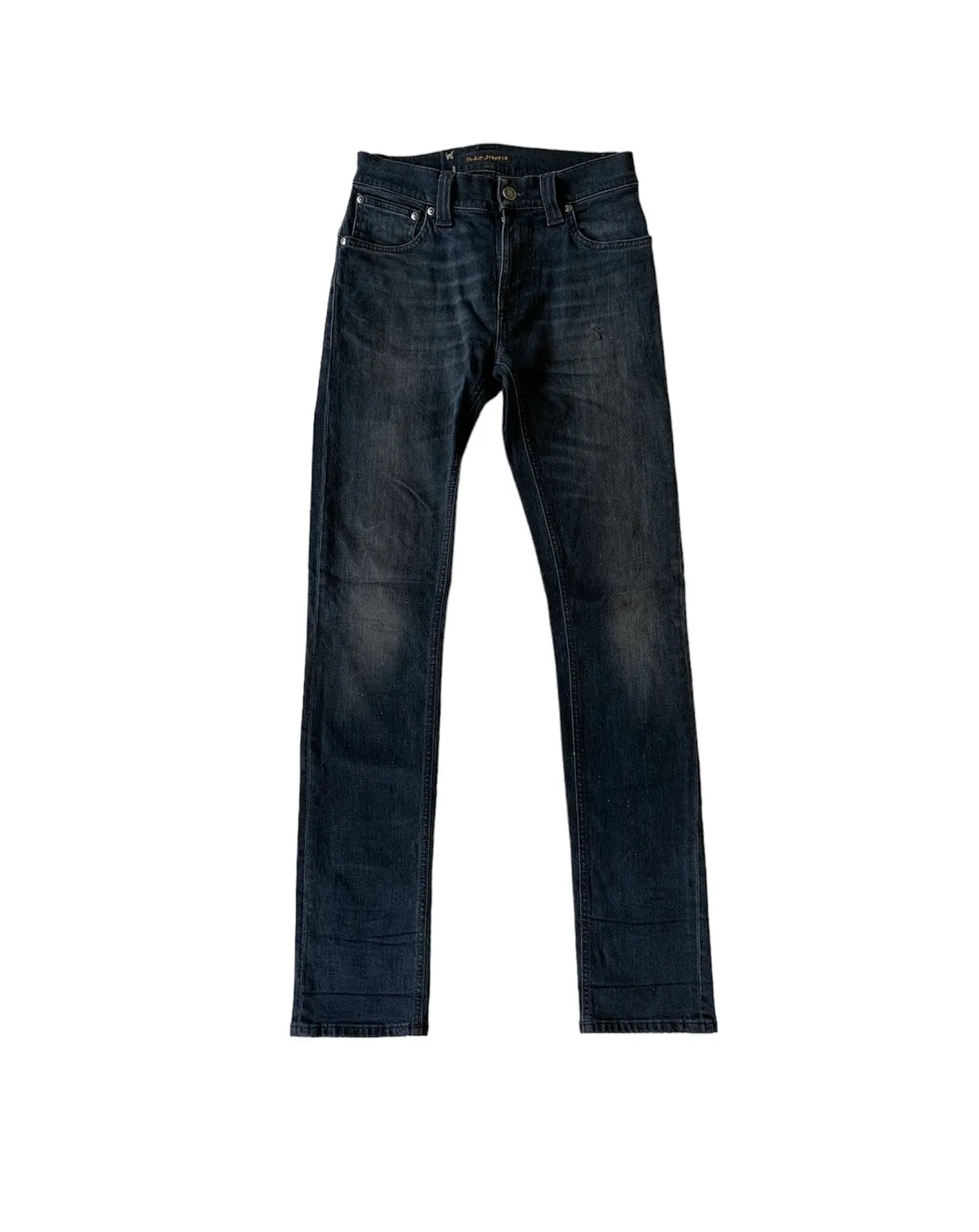N747 Thin Finn Org Black Grey Nudie Jeans