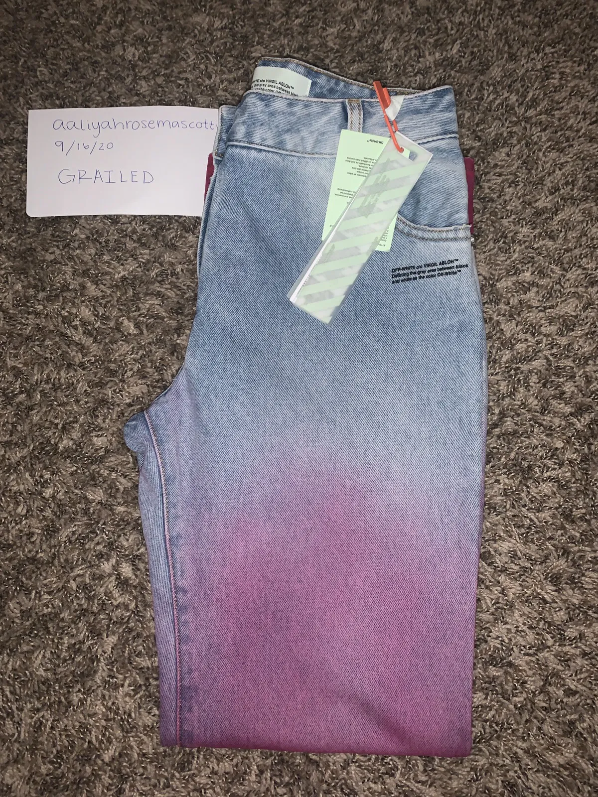 Degrade Cropped Leg Bleach Fuchsia Off-White