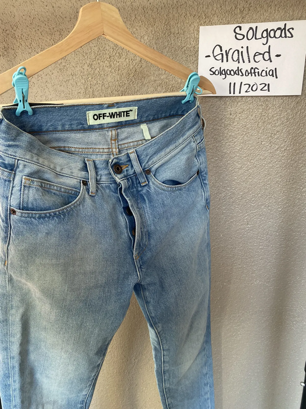 Off White Virgil Abloh Slim Fit Jeans Size 28