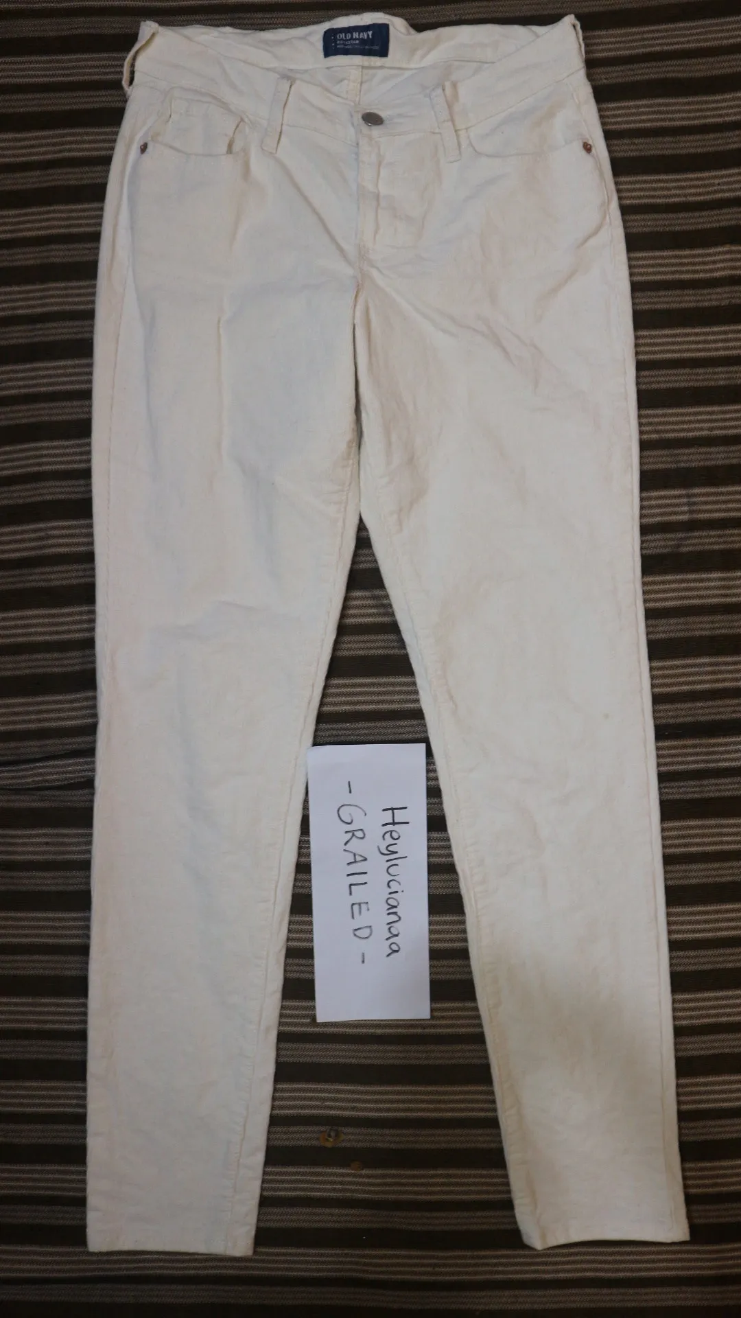 Skinny White Corduroy Pant by Old Navy