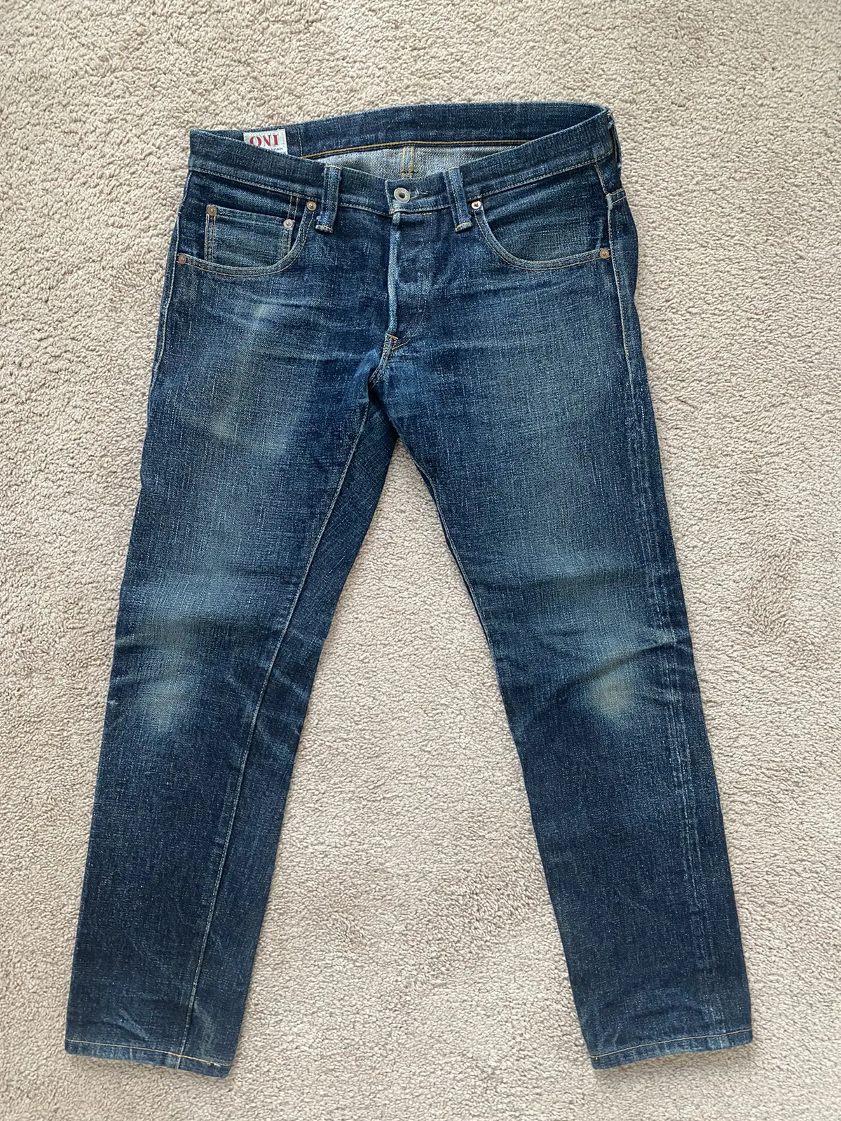Oni raw (faded) tapered denim 682XX