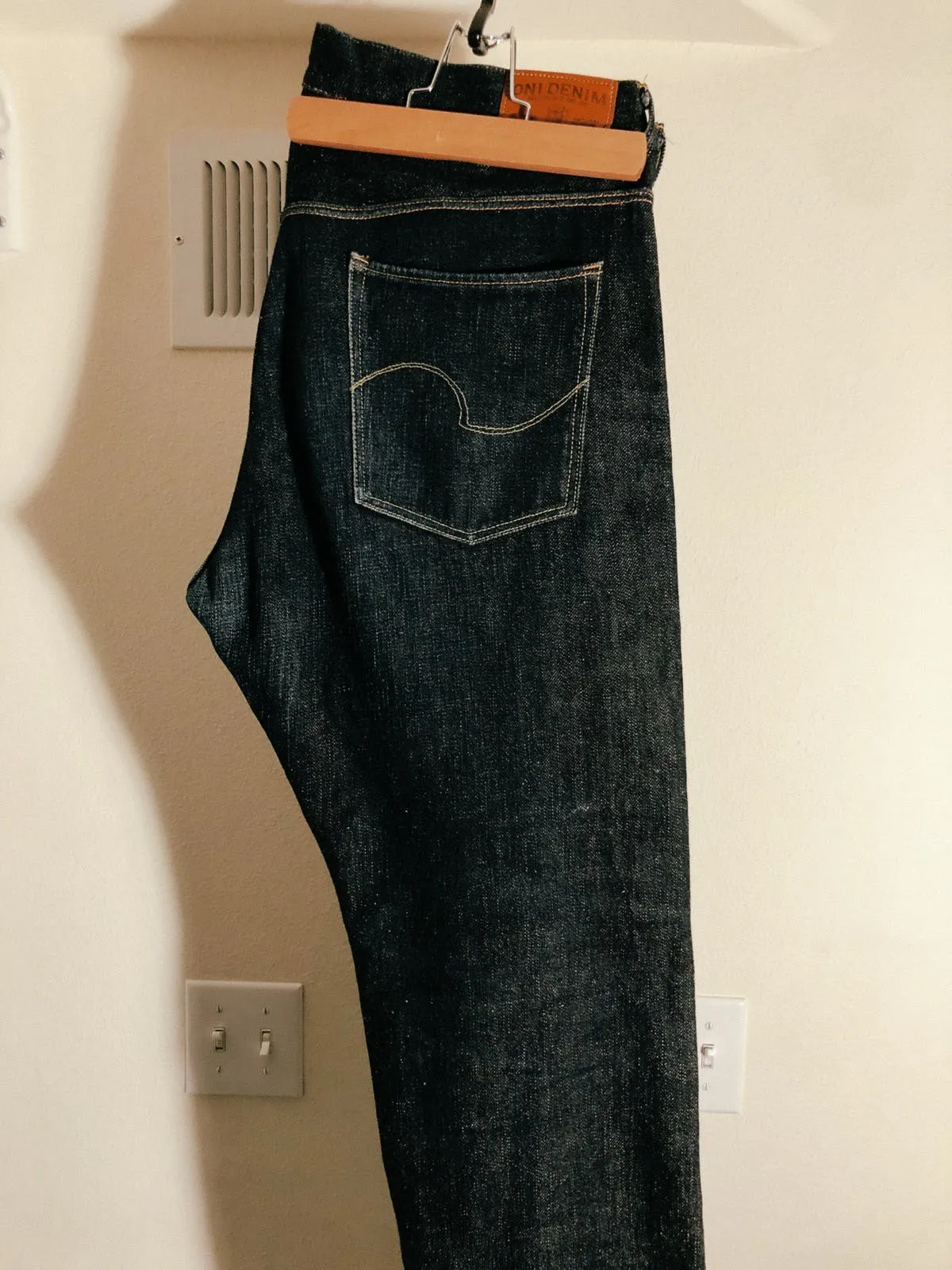 17oz Natural Indigo XX Denim High Rise Relax Tapered