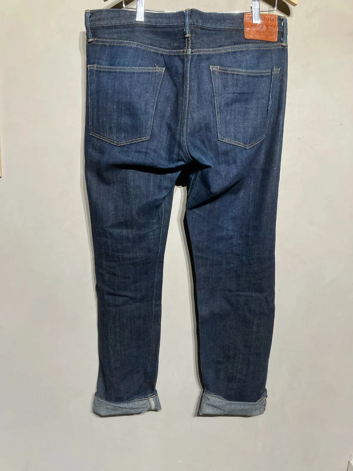 $643 JAPANESE PINK SELVEDGE DENIN JEANS LOOSE FIT 34 INDIGO