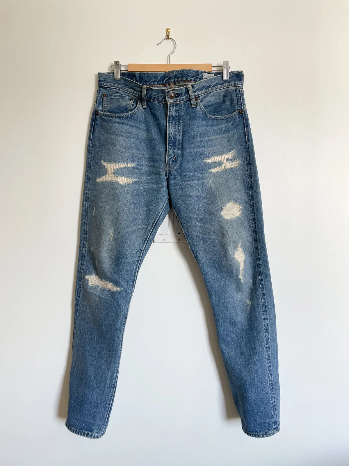 Orslow 107 Ripped Selvedge Denim Japan